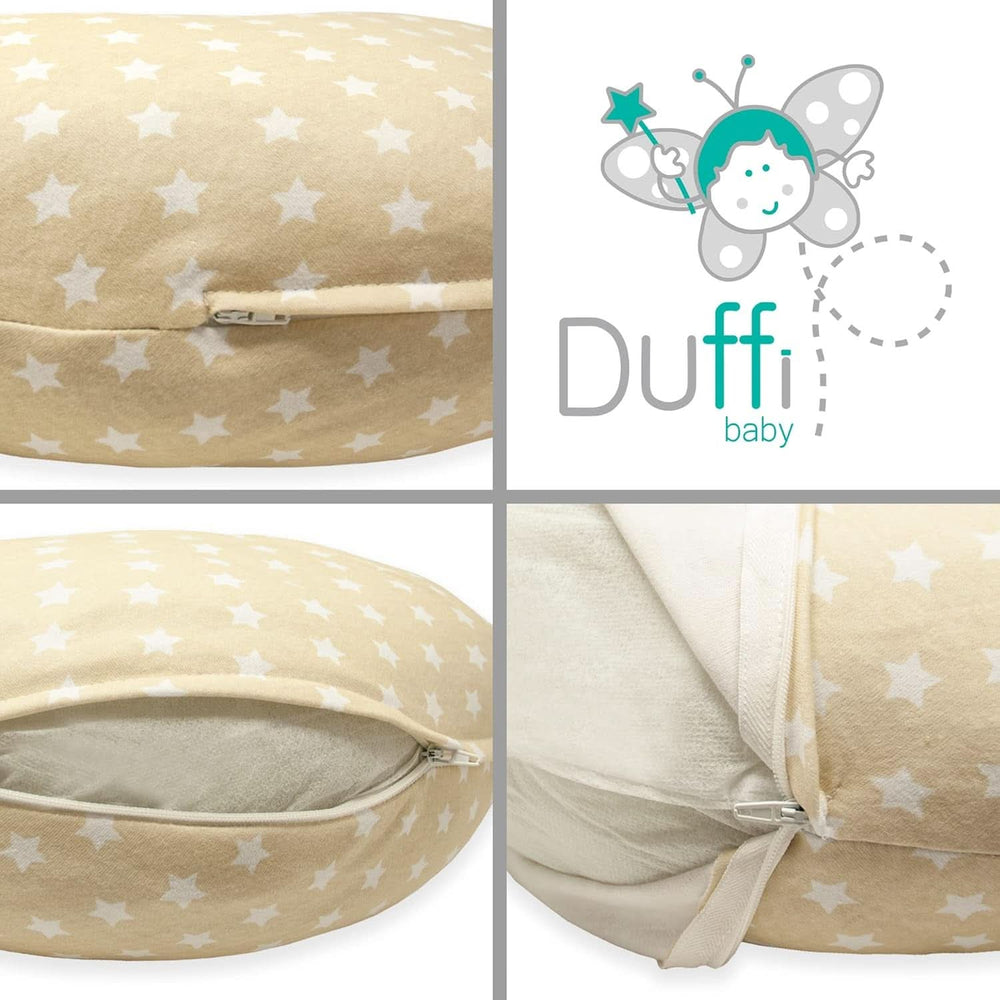 Cojín de lactancia para recién nacido, XL, Funda 100% algodón, desenfundable y lavable, Relleno de Poliéster, Motivo Estrella Accesorios Alimentación y Lactancia Bebe Naty Shop