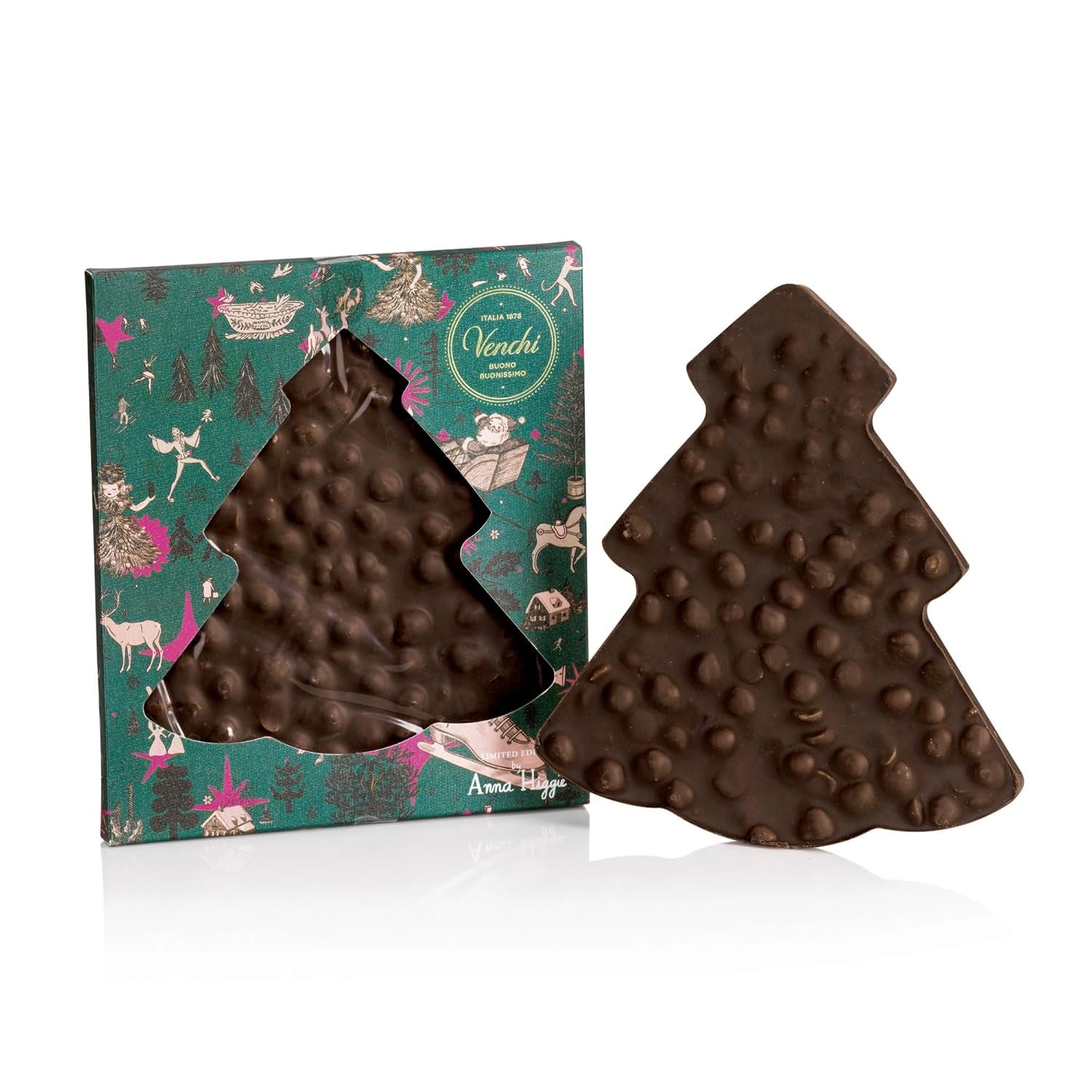 Venchi, Colecția de Crăciun - Gross&Buono, 300 grame Bomboane de Ciocolata Naty Shop Ciocolata neagra