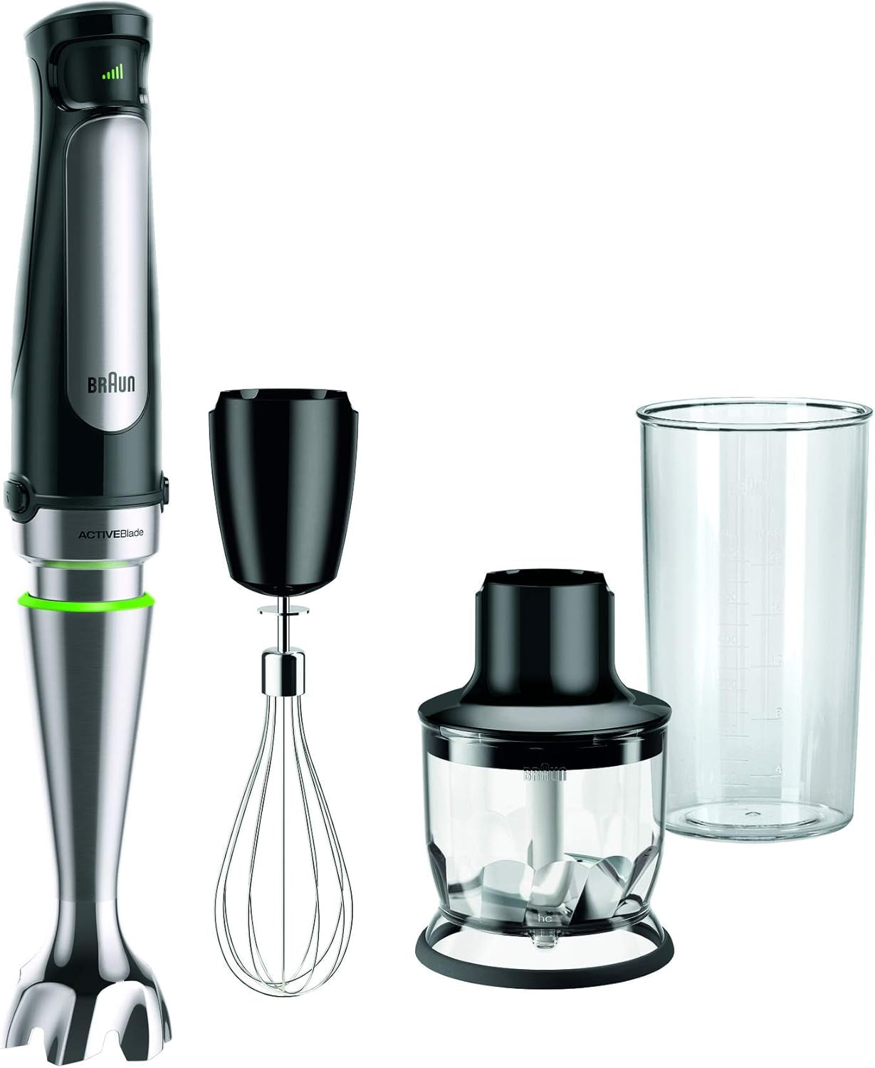 Braun Household Hogar Multiquick 7 Batidora, Spritzschutz, Spülmaschinenfest, Bpa-Frei, 600 Ml, Zerkleinerer 500 Ml, Eisklinge, MQ 7035XBI, 1000 W, Schwarz, MQ7035XBI Cocina Naty Shop Modelo 2019 7025 | 3 accesorios