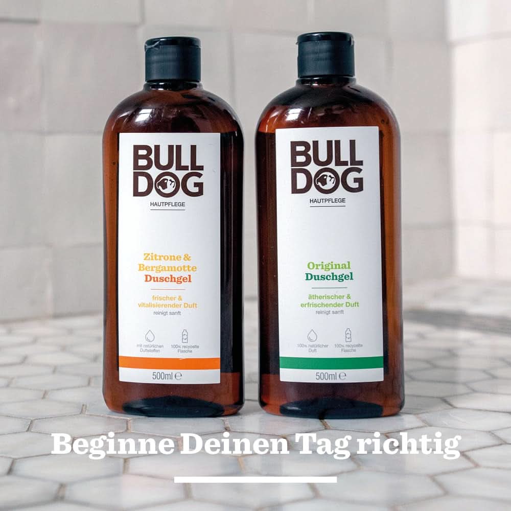 BULLDOG, Gel de ducha para hombre con limón y bergamota, 500 ml Ducha y baño Naty Shop