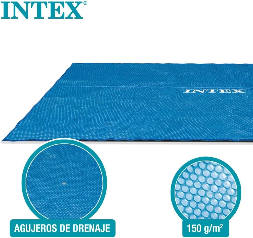 Funda de colchón Intex Ultra Frame rectangular 549 x 274 cm, grosor 160 micras, dimensiones de fabricación: 538 x 253 cm, 28016, azul