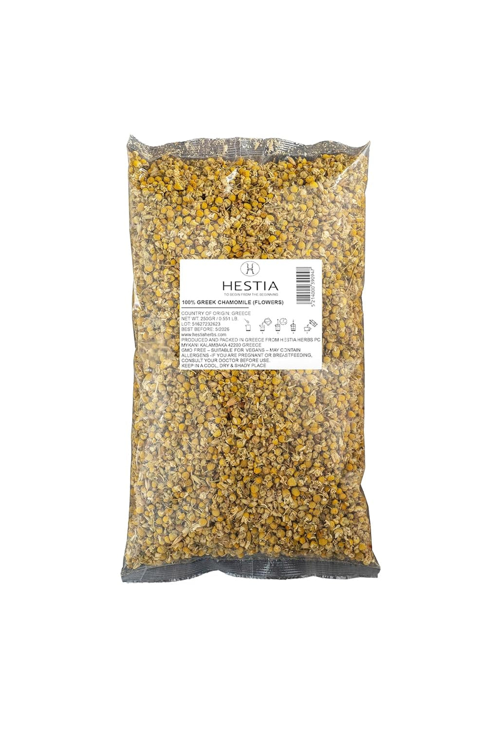Hestia Herbs Griechischer getrechtenter Orégano 500 g, Libre de alérgenos – Vegano – Libre de GVO