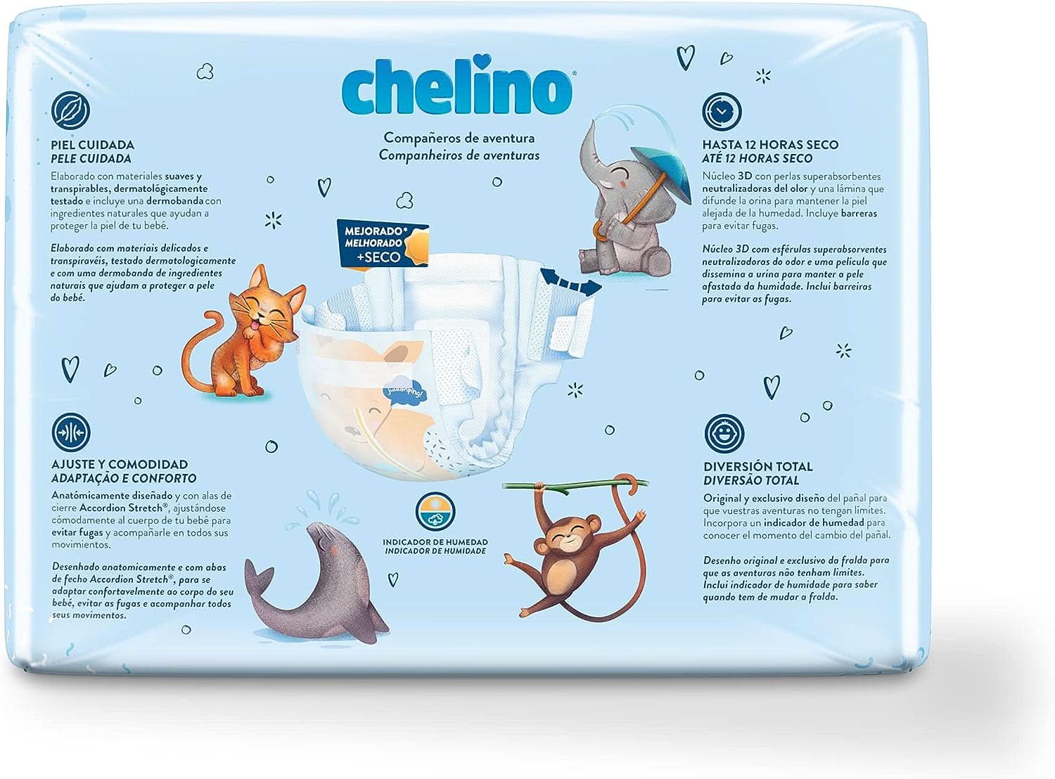 Chelino, talla 3 (4-10 kg), 36 pañales Madre e Hijo Naty Shop