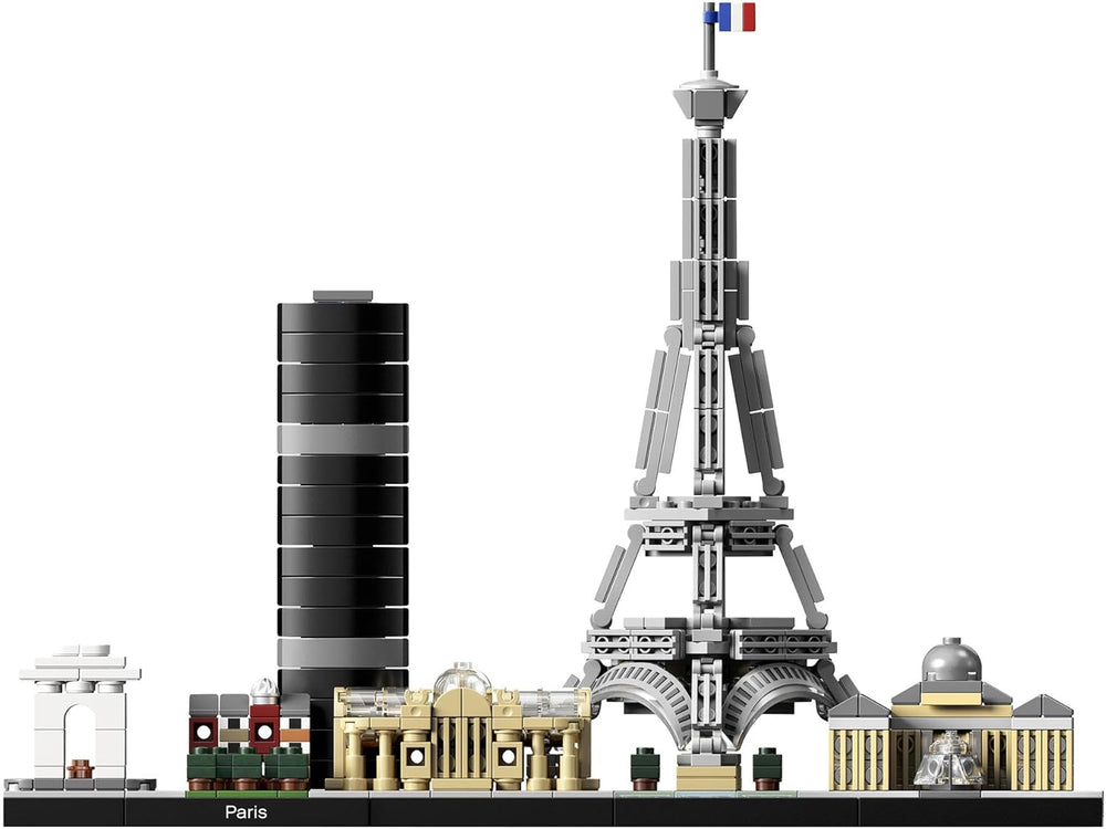 LEGO Architecture París, Torre Eiffel, Campos Elíseos y Louvre, kit de modelos, colección Skyline, decoración para el hogar y la oficina, ideas de regalos para coleccionistas, hombres y mujeres 21044 Juegos de construcción Besuche den LEGO-Store
