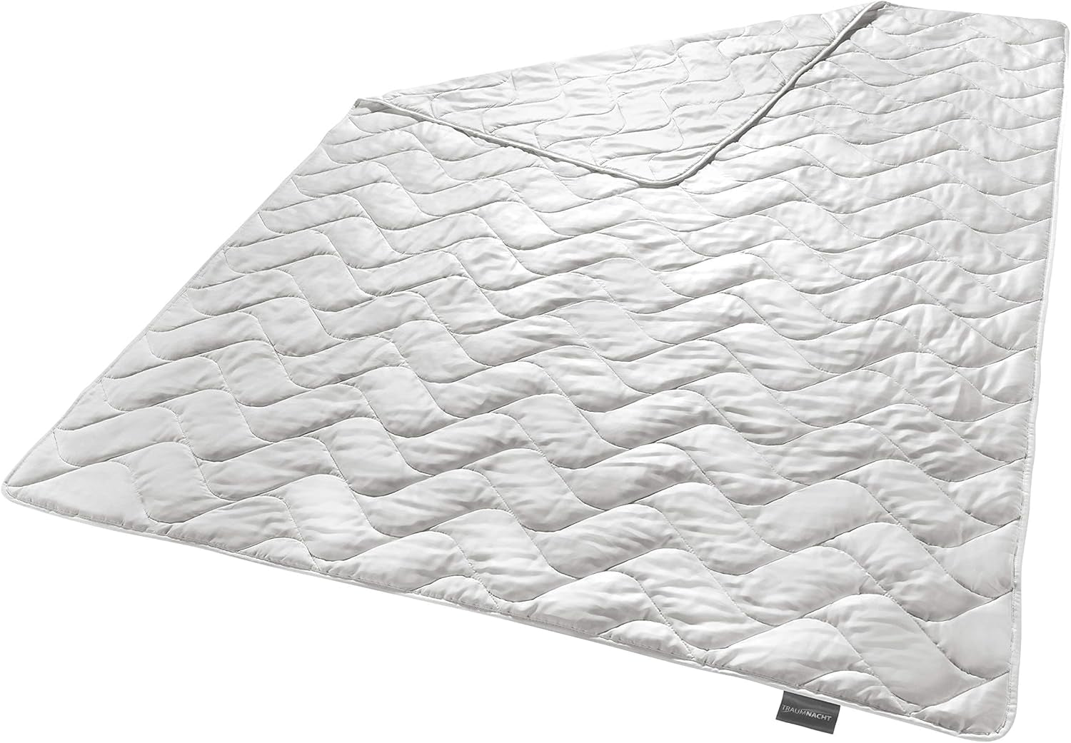 Traumnacht Exklusiv Plapumă ușoară pentru vară Fabricat din 100% mătase sălbatică, certificat Oeko-Tex, fabricat în Germania, greutate de umplere: 550Gr, 135 X 200 Cm Plapumi si pilote Naty Shop