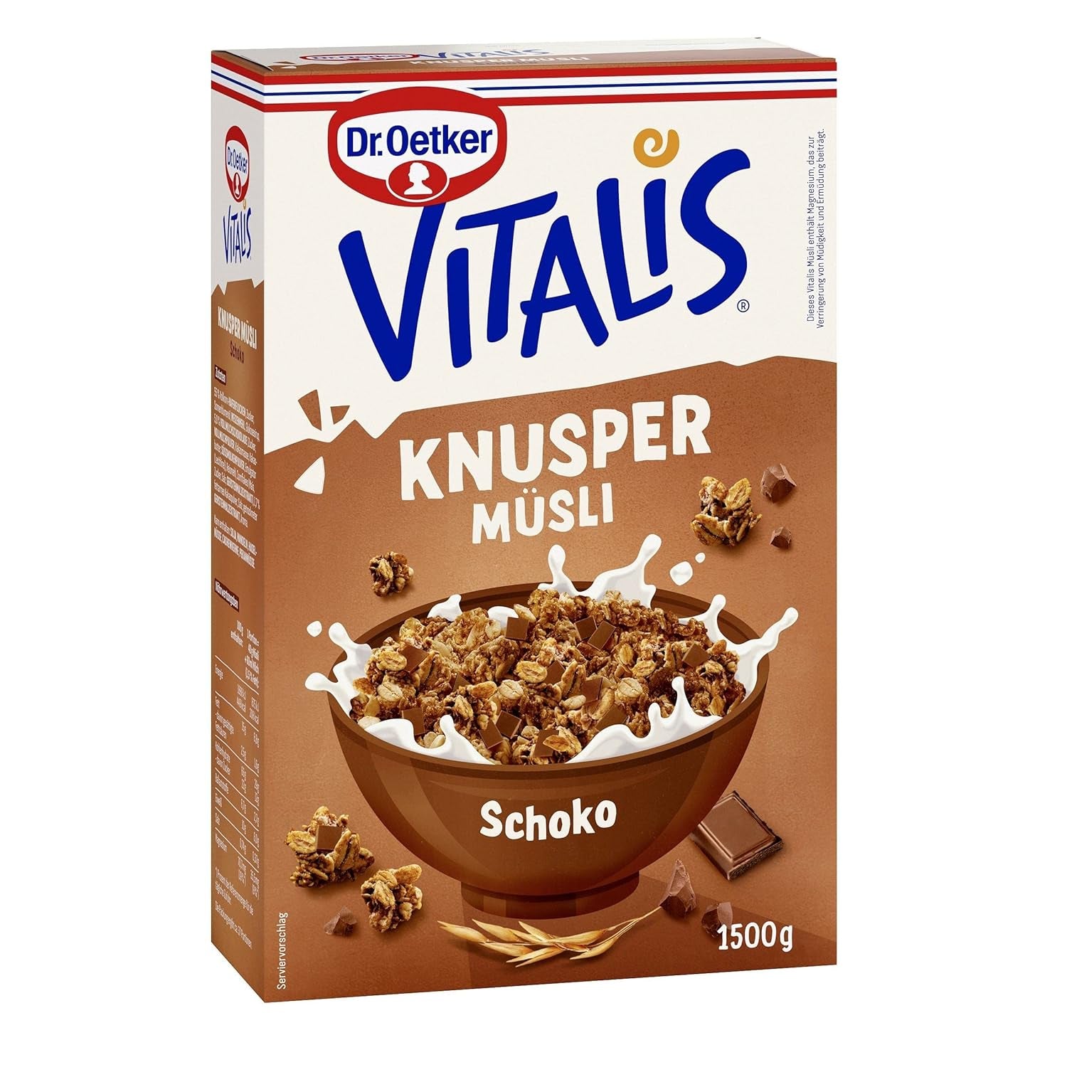 Dr. Oetker Vitalis Crunchy Flakes: muesli crujiente con copos de maíz y trozos de almendra, paquete de 5 (5 x 600 g)