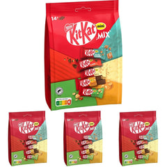 Nestlé Mini Mix Barras de chocolate Cinco deliciosos sabores 14 barras Paquete de 4 (1 bolsa x 197,4 g)