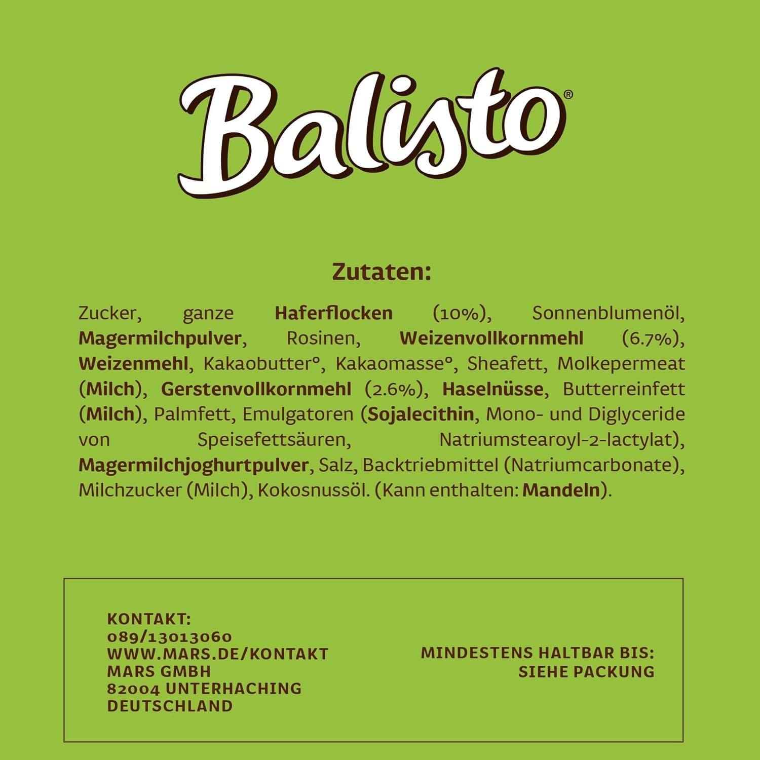 BALISTO® Multipack Muesli, Cereales y Pasas, 8x18,5g