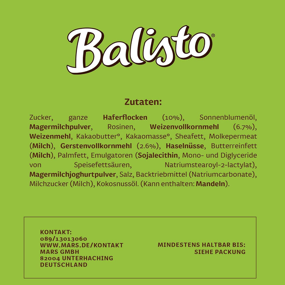BALISTO® Multipack Muesli, Cereales y Pasas, 8x18,5g