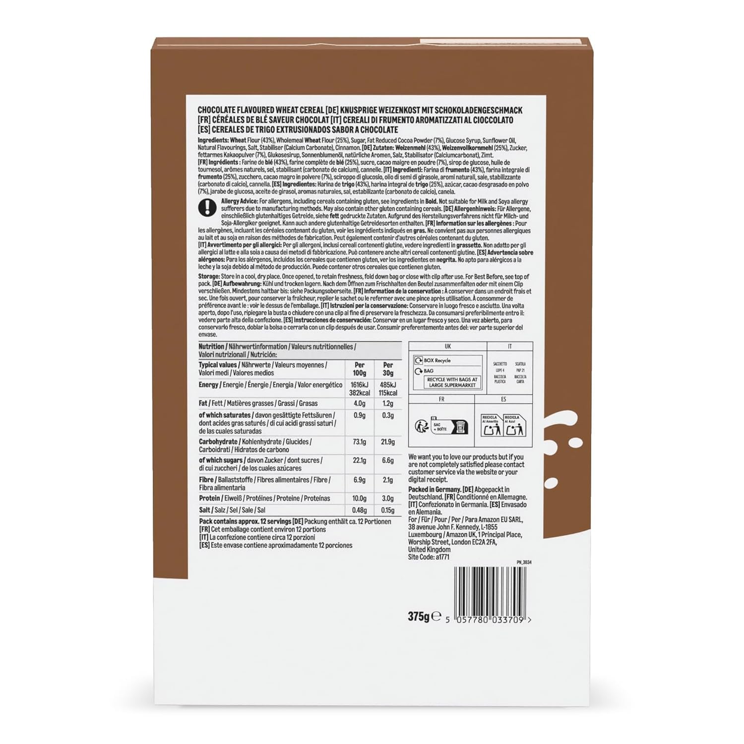 Barras de chocolate de Amazon, 375g
