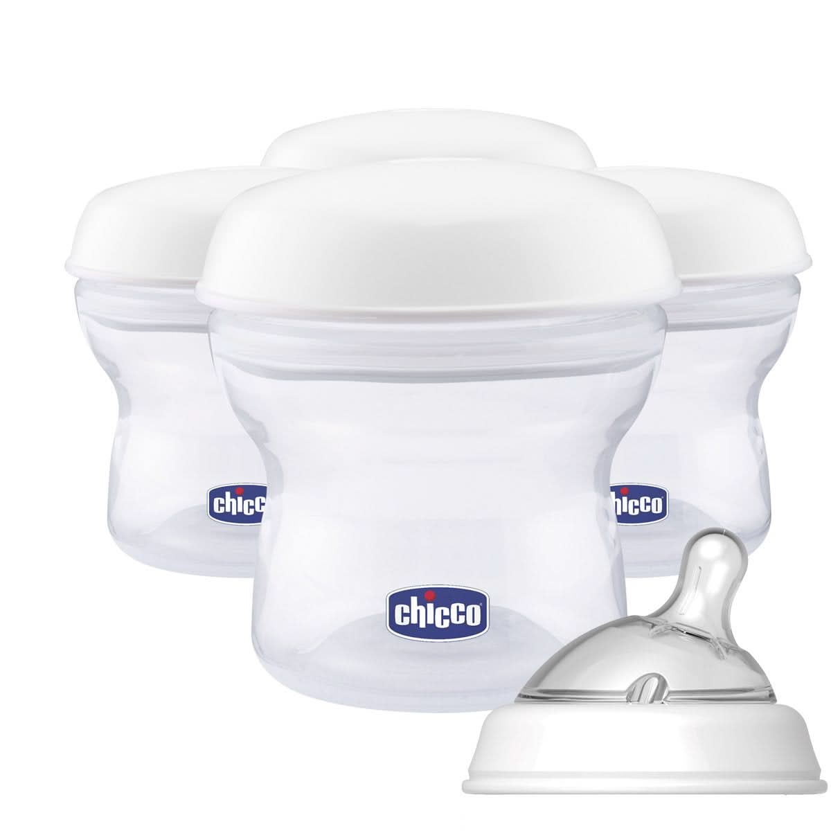 Chicco Recipiente para guardar leche Step up Nuevo Incluye tetina de silicona Accesorios Alimentación y Lactancia Bebe Naty Shop