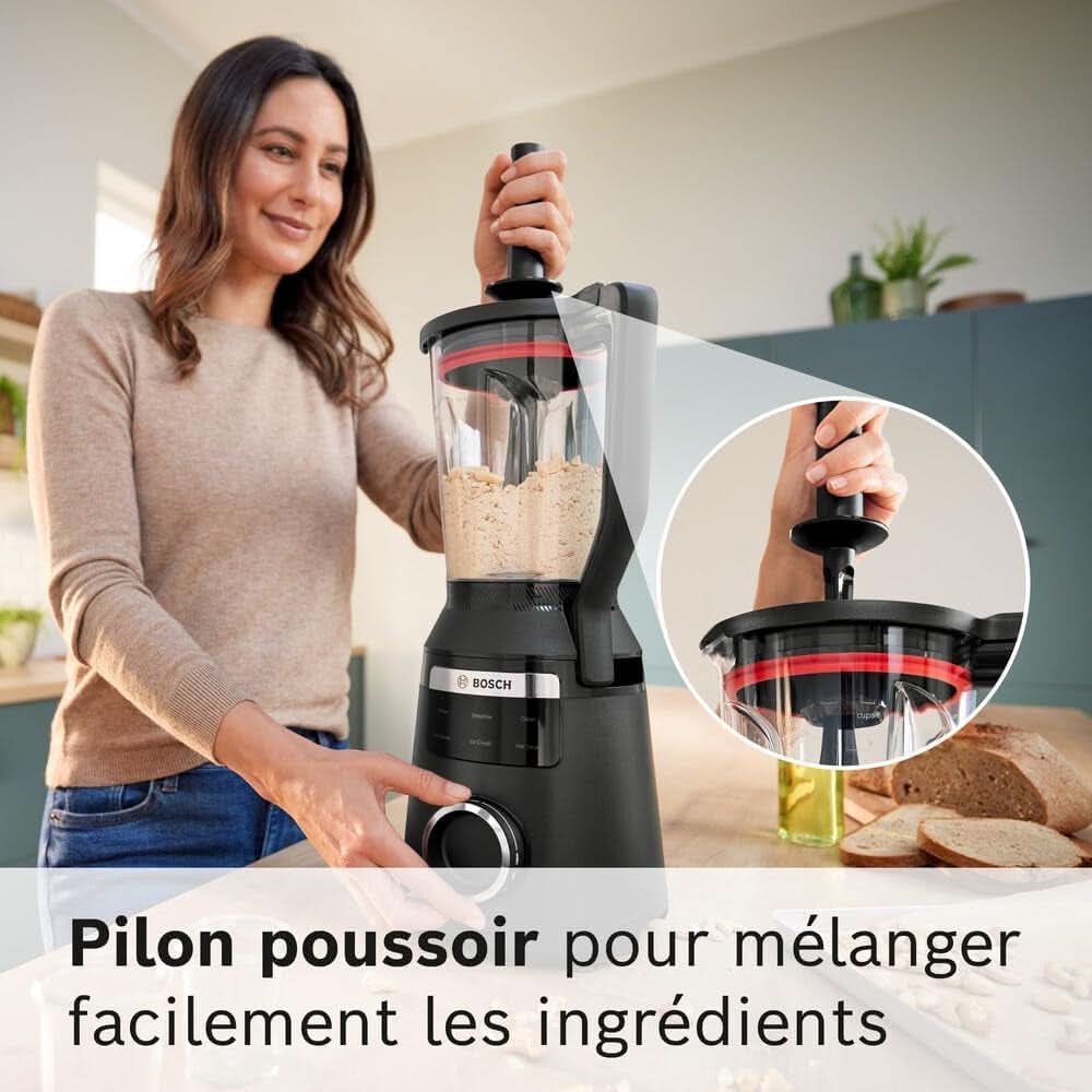 Batidora amasadora Vitapower, Serie 6, 1.800 W, 6 Programas, Prospeed Klingen, Tritan™-Krug, Schwarz, MMB6652B Cocina Naty Shop