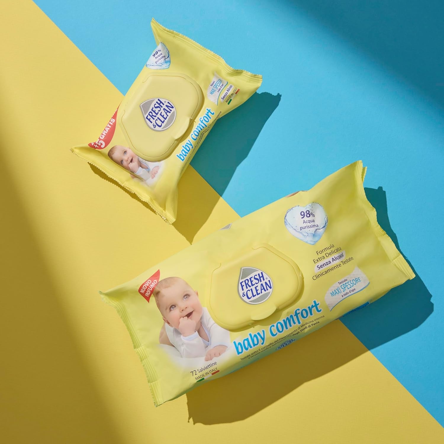 Toallitas húmedas, 72 piezas