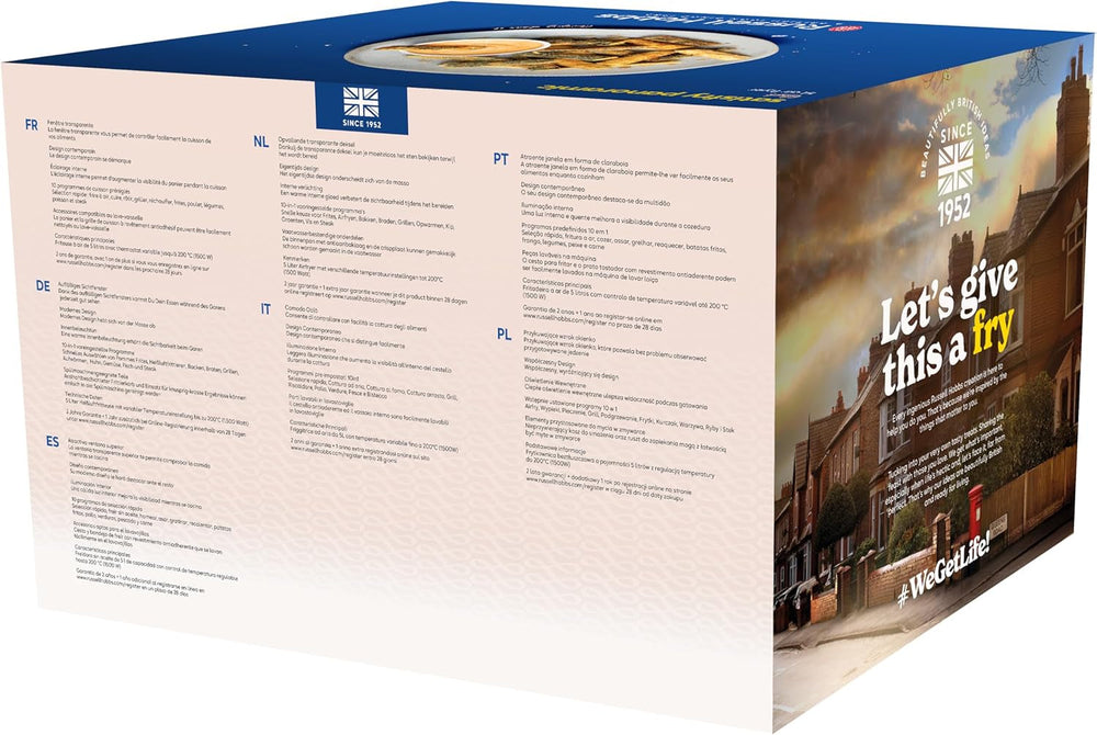 Russell Hobbs Airfryer, 5 litros, 10 programas, ventana Naty Shop Electrodomésticos