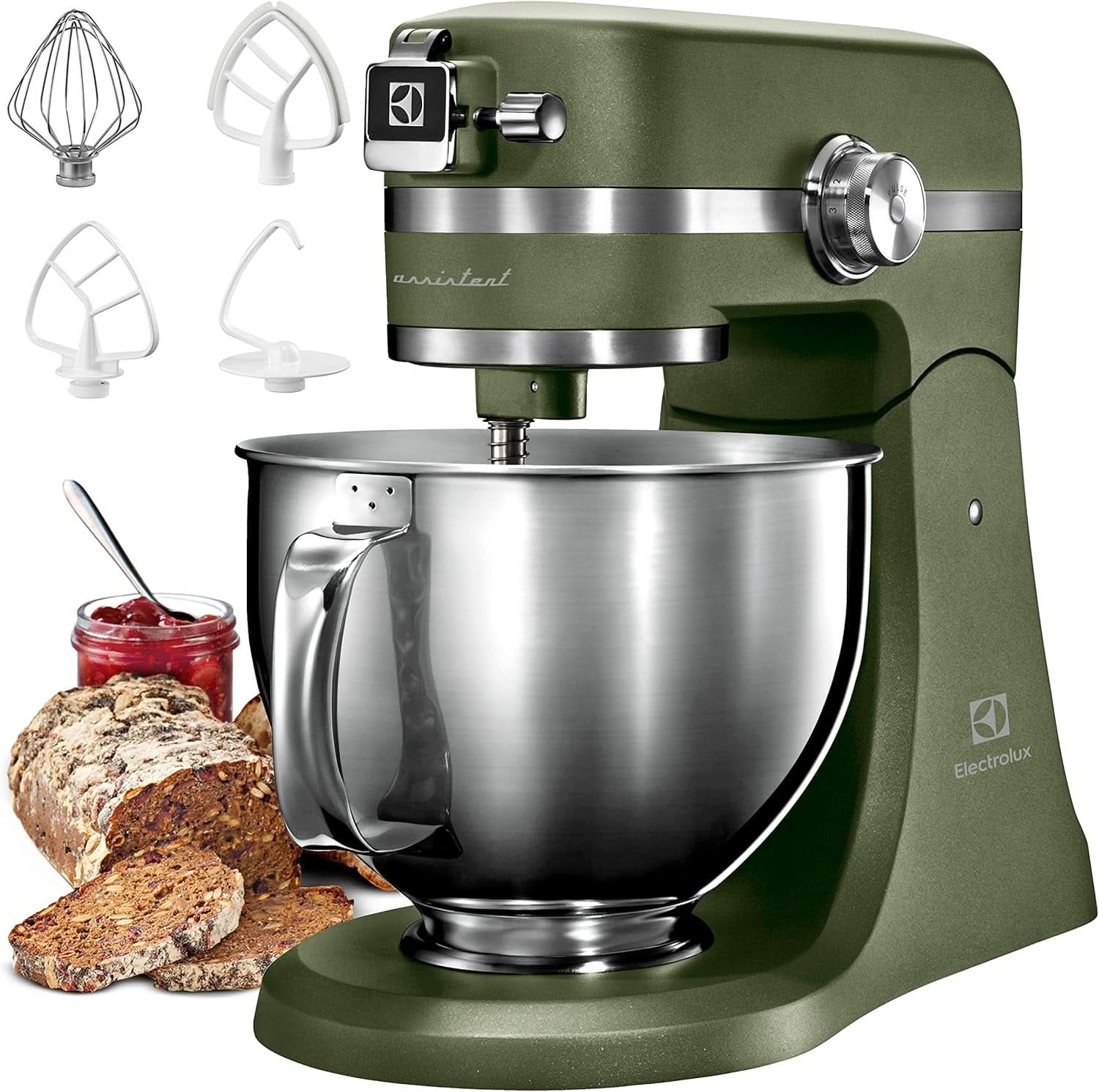 Procesador de alimentos Electrolux Assistant EKM5570, 1200W, cuerpo metálico, 10 velocidades Naty Shop Green Modelo Anterior