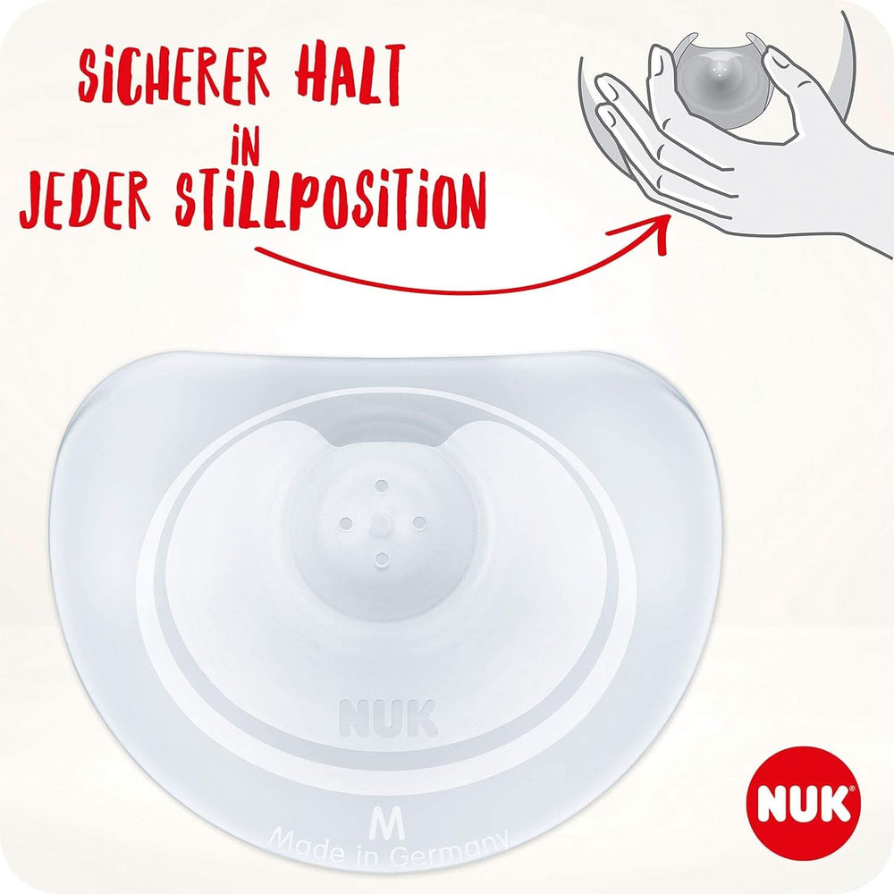 NUK Stillhütchen | Brushhütchen Zum Stillen | Schützt Vor Wunden Brustwarzen | Silicona Dünnes | Tamaño M (20 mm) | Incluyendo Schutzdose | 2 Stück Alimentación Bebé y Accesorios Lactancia Naty Shop