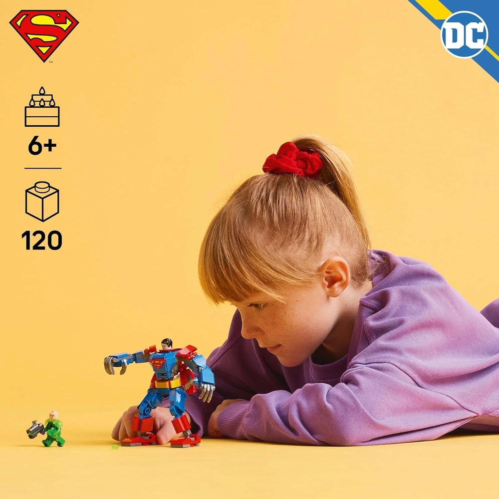 LEGO DC Superman Mech vs. Lex Luthor - Juguete de superhéroe con 2 minifiguras - Figura de acción para construir con brazos, piernas y dedos móviles - Regalo para niños y niñas a partir de 6 años 76302 Juegos de construcción Besuche den LEGO-Store