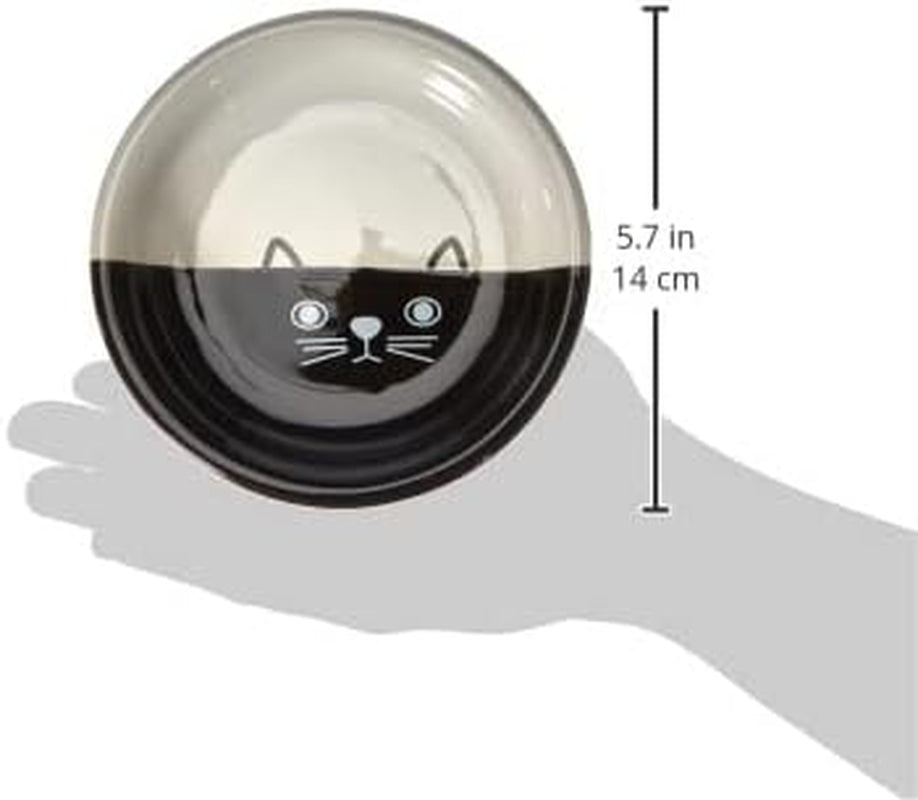 Katzen Keramik Milchschale FACE, Ø14 x 2 cm, 1 unidad