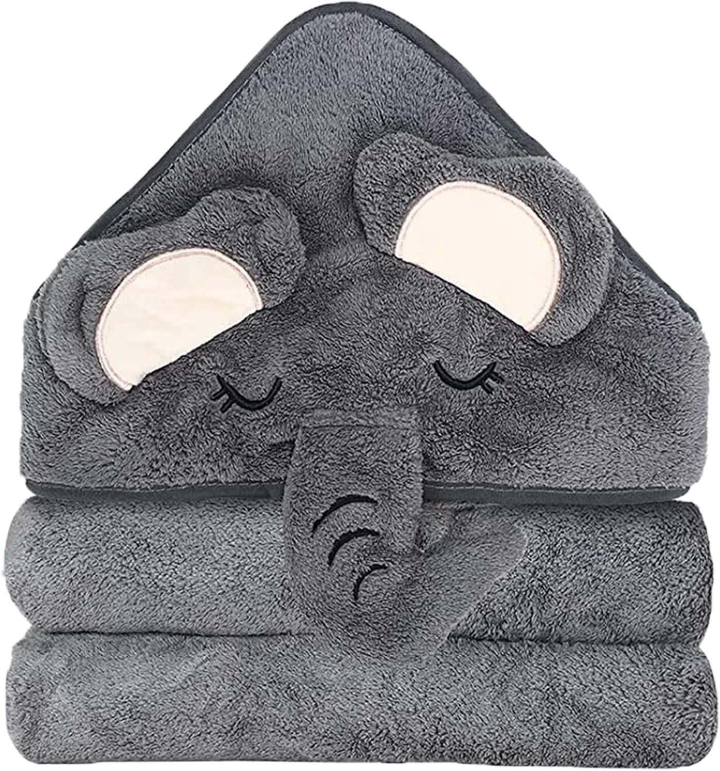 Pack de 2 toallas de baño con capucha 80 x 80 cm Madre e Hijo Naty Shop 1Pack