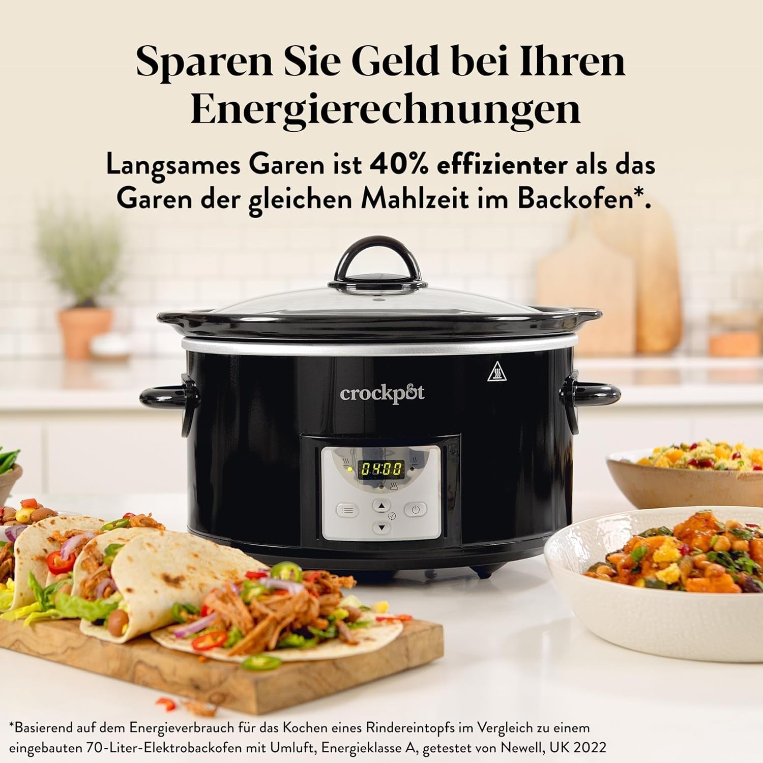 Olla de cocción lenta digital Crockpot, 3,5 L (3 a 4 personas), CSC113X Olla de cocción lenta Naty Shop