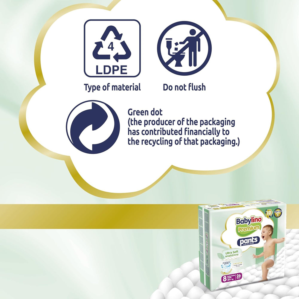 Pantalón Premium Talla 8 con filtro ultrasuave, XXL (20+ kg), 104 piezas