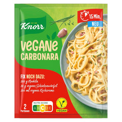 Knorr Fix Vegane Carbonara für eine leckere vegane Pasta ohne geschmacksverstärkende Zusatzstoffe 2 Porciones