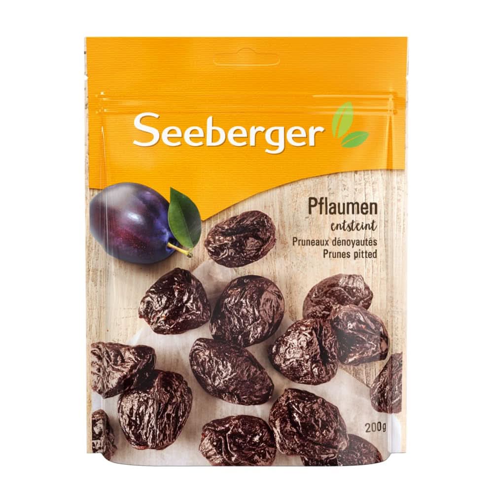 Seeberger Ciruelas Pasas Extra Grandes Sabrosas de la Mejor Calidad - Muy Dulces y Aromáticas 13 x 125 Gramos Naty Shop Productos Deshidratados 13 x 200 Gramos