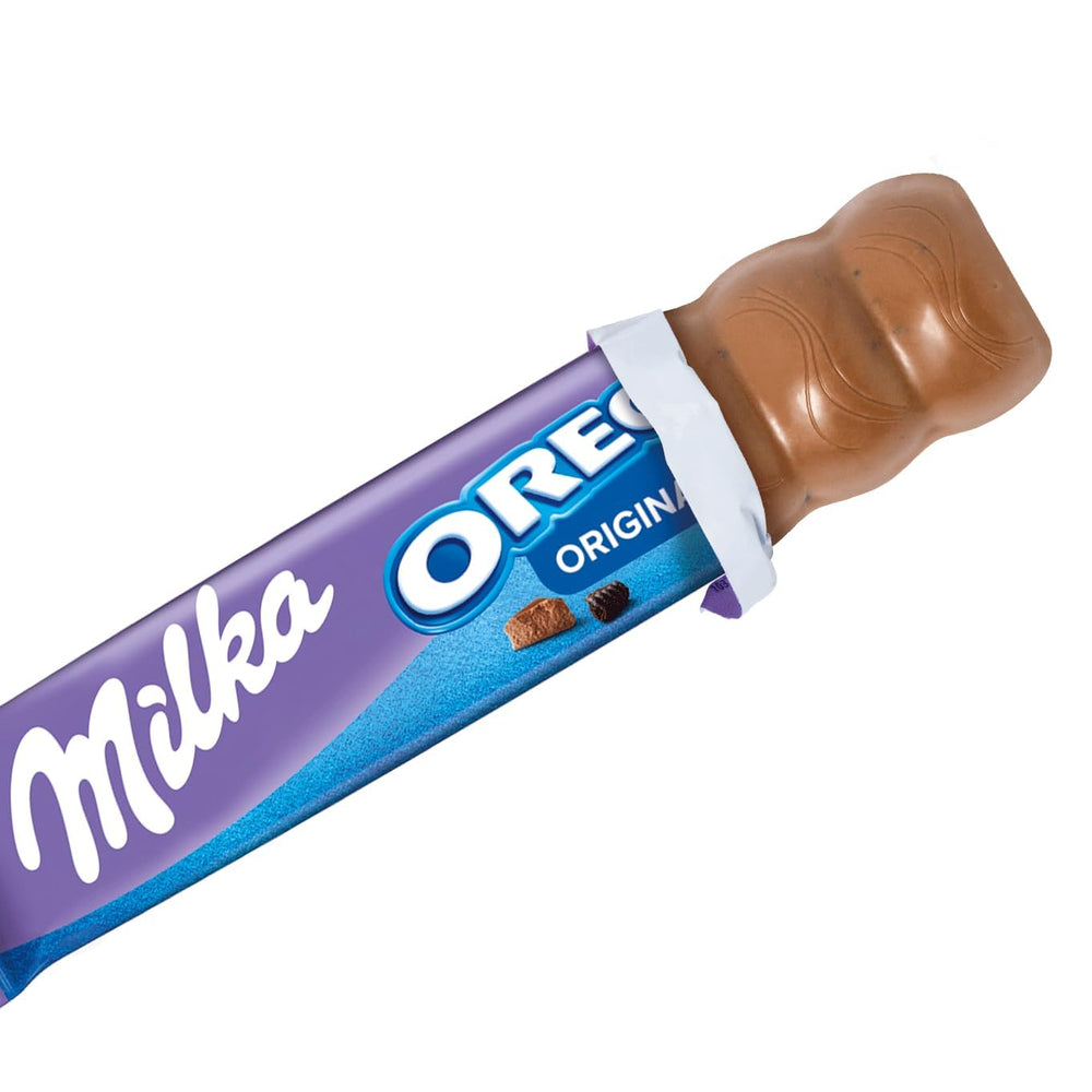 Barritas de chocolate Milka – Chocolate con leche alpino con trozos de galleta de cacao y relleno de fina crema de leche – 36 x 37g