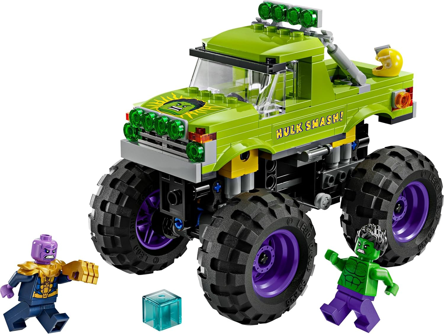 LEGO ǀ Marvel Camión Hulk Vs. Thanos - Kreatives Superhelden Spielzeug - Avengers Fahrzeug und Minifiguren - Monstertruck für Spielspaß - Geschenk für Jungen und Mädchen ab 7 Jahren - 76312