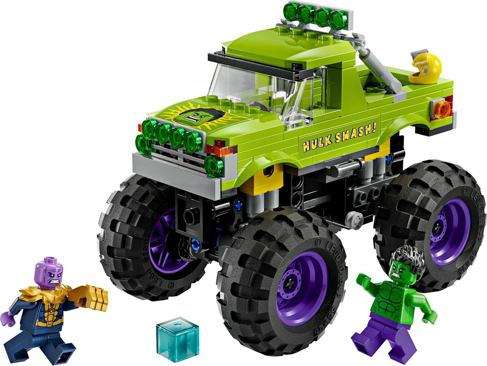 LEGO ǀ Marvel Camión Hulk Vs. Thanos - Kreatives Superhelden Spielzeug - Avengers Fahrzeug und Minifiguren - Monstertruck für Spielspaß - Geschenk für Jungen und Mädchen ab 7 Jahren - 76312