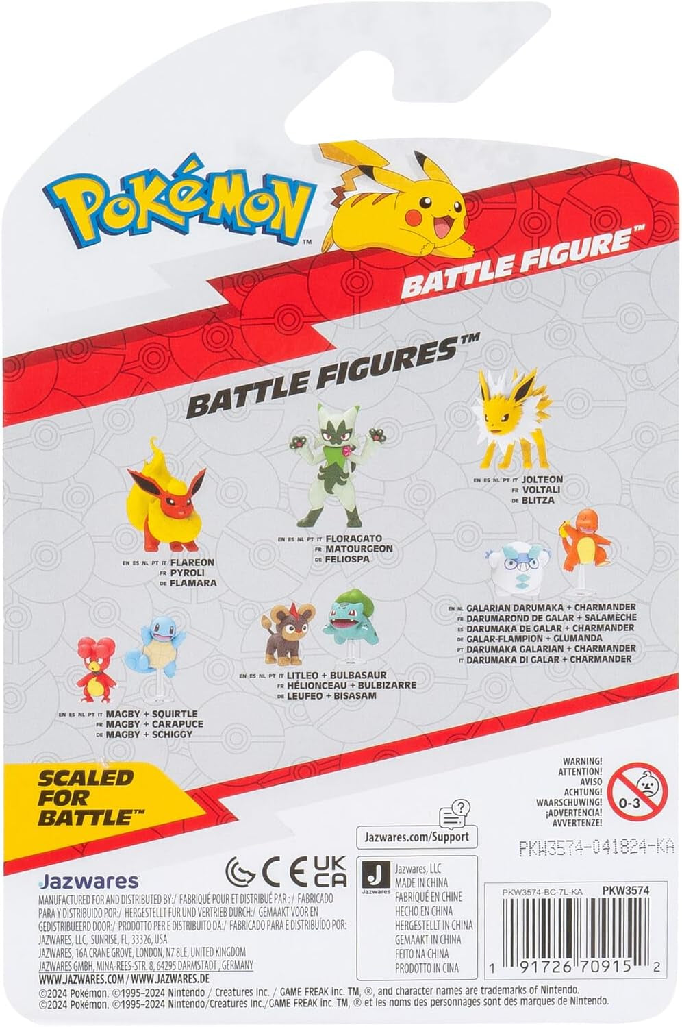 Pokémon PKW3574 - Battle Figure Pack - Blitza, Figura detaliată oficială, 7,5 cm Action figures Naty Shop