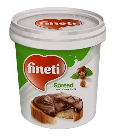 Fineti, Crema con cacao, avellanas y leche 200g Esmaltes y Decoración Naty Shop 1 Kilogramos