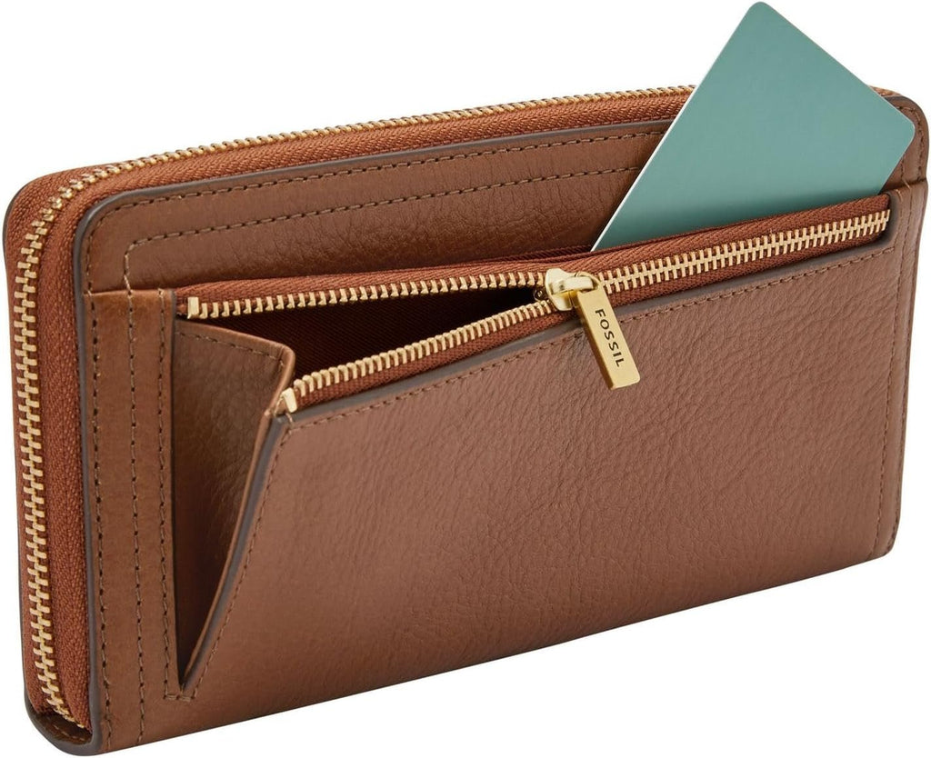 Fossil ceas Logan RFID Zip Around Clutch portofel 19.7 cm L x 1.9 cm W x 10.2 cm H Genti Femei Naty Shop