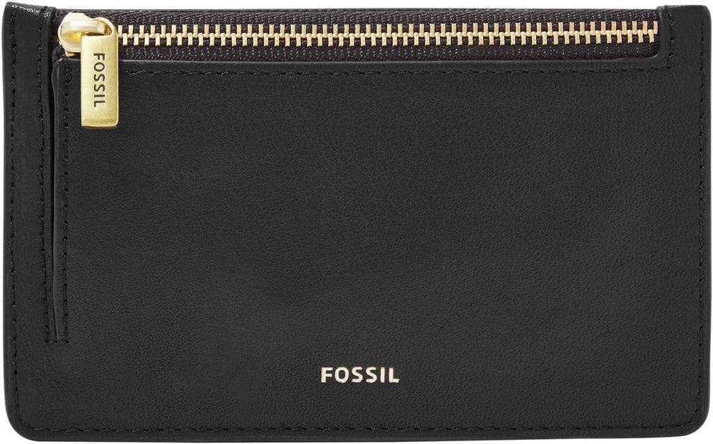 Fossil Ladies Logan Card Case Portofel Femei Naty Shop Negru 13.7922 Cm X 0.381 Cm X 8.509 Cm