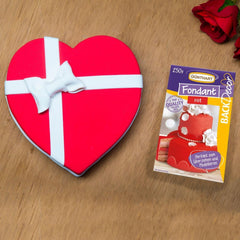 Günthart BackDecor 250 g fondant roșu, fără ulei de palmier, rezistent la rupere pentru acoperirea prăjiturilor și produselor de patiserie, potrivit pentru modelare, pachet de 2 (1 x 250 g) Pasta de zahar Naty Shop