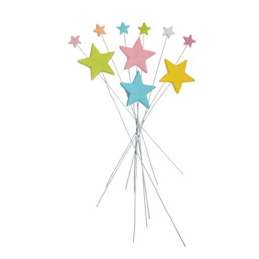 Set de 10 adornos comestibles, Estrellas