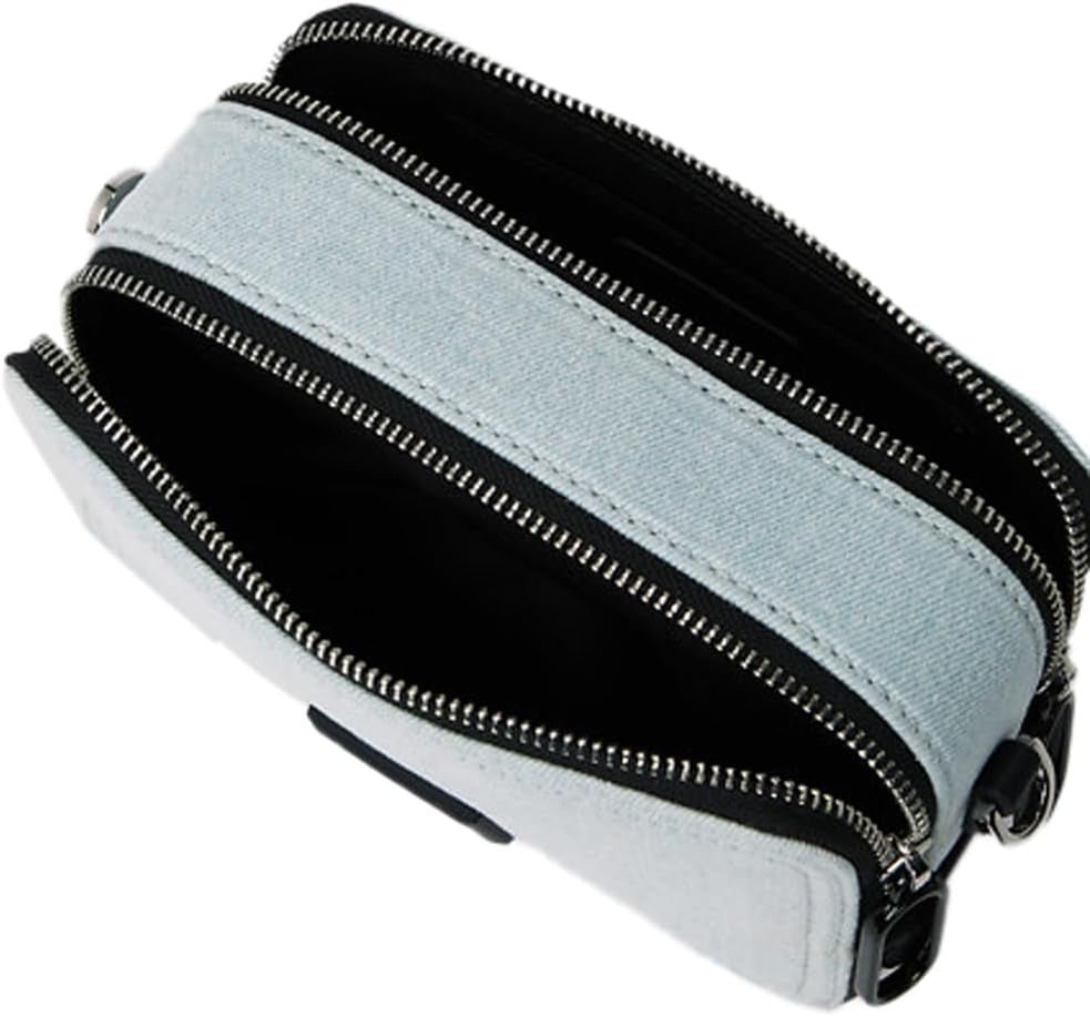 Karl Lagerfeld Jeans Women's Box Logo Camera Bag Cross Body, Albastru deschis Genti Femei Naty Shop