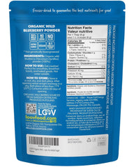 LOOV Organic Wild Blueberry Powder - rezervă pentru 29 de zile, 171 g, bună pentru smoothie-uri și mic dejun, congelată și uscată, din Europa de Nord, fără zahăr adăugat Produse deshidratate Naty Shop