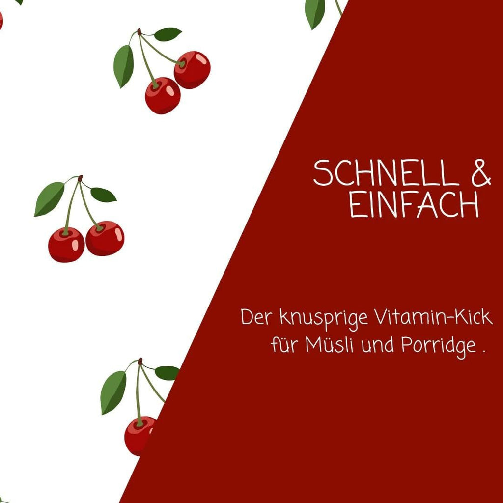myfruits cireșe amare liofilizate, 80g, fără aditivi, din 100% cireșe, fructe liofilizate și deshidratate Produse deshidratate Naty Shop