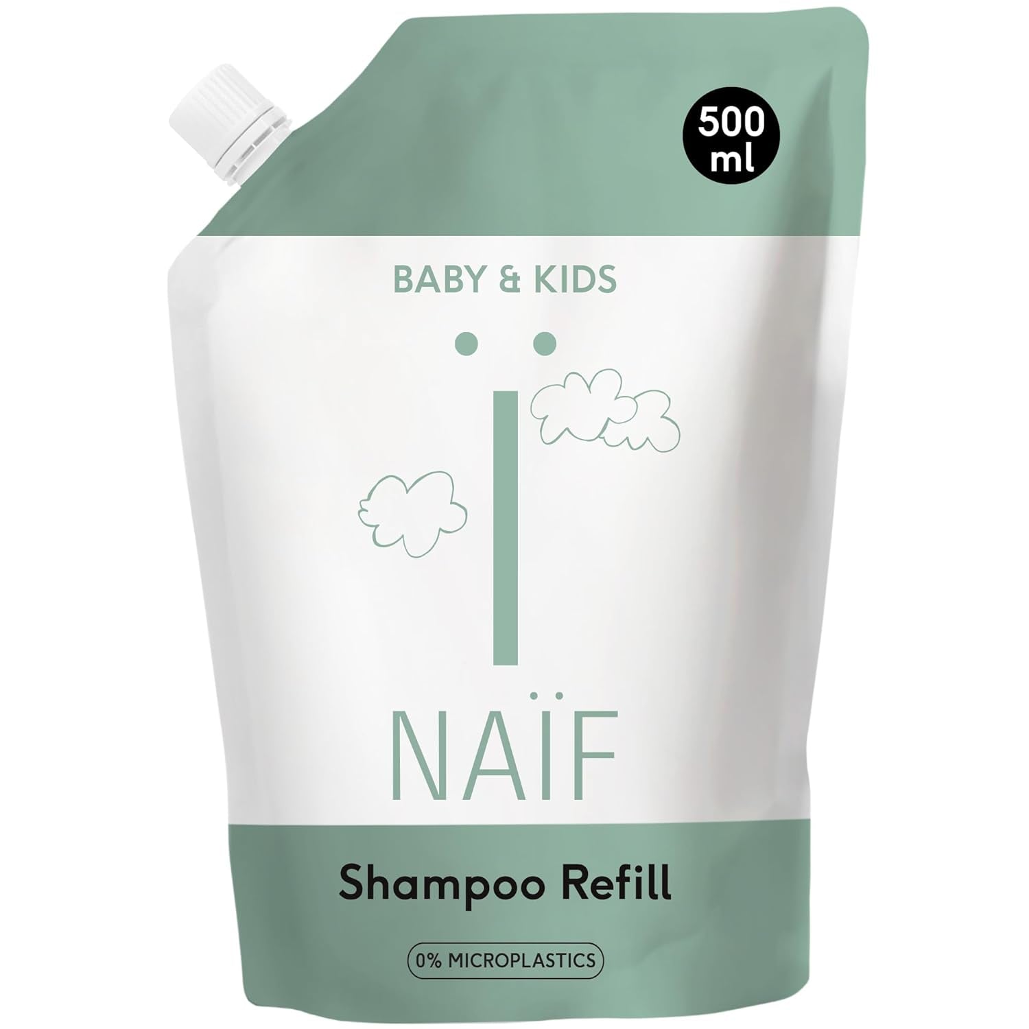 Naïf - Șampon de îngrijire - pentru bebeluși și copii - Șampon pentru bebeluși cu ingrediente naturale - 100% vegan - 0% SLES - Fără microplastice, siliconi și parabeni - 200 ml Copii - Baie si Skincare Naty Shop Reîncărcare