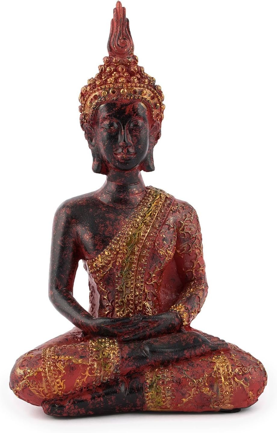 pajoma decorativ Buddha, meditând, sculptură cu mantie roșie / aurie Statuete si sculpturi Naty Shop Titlu implicit