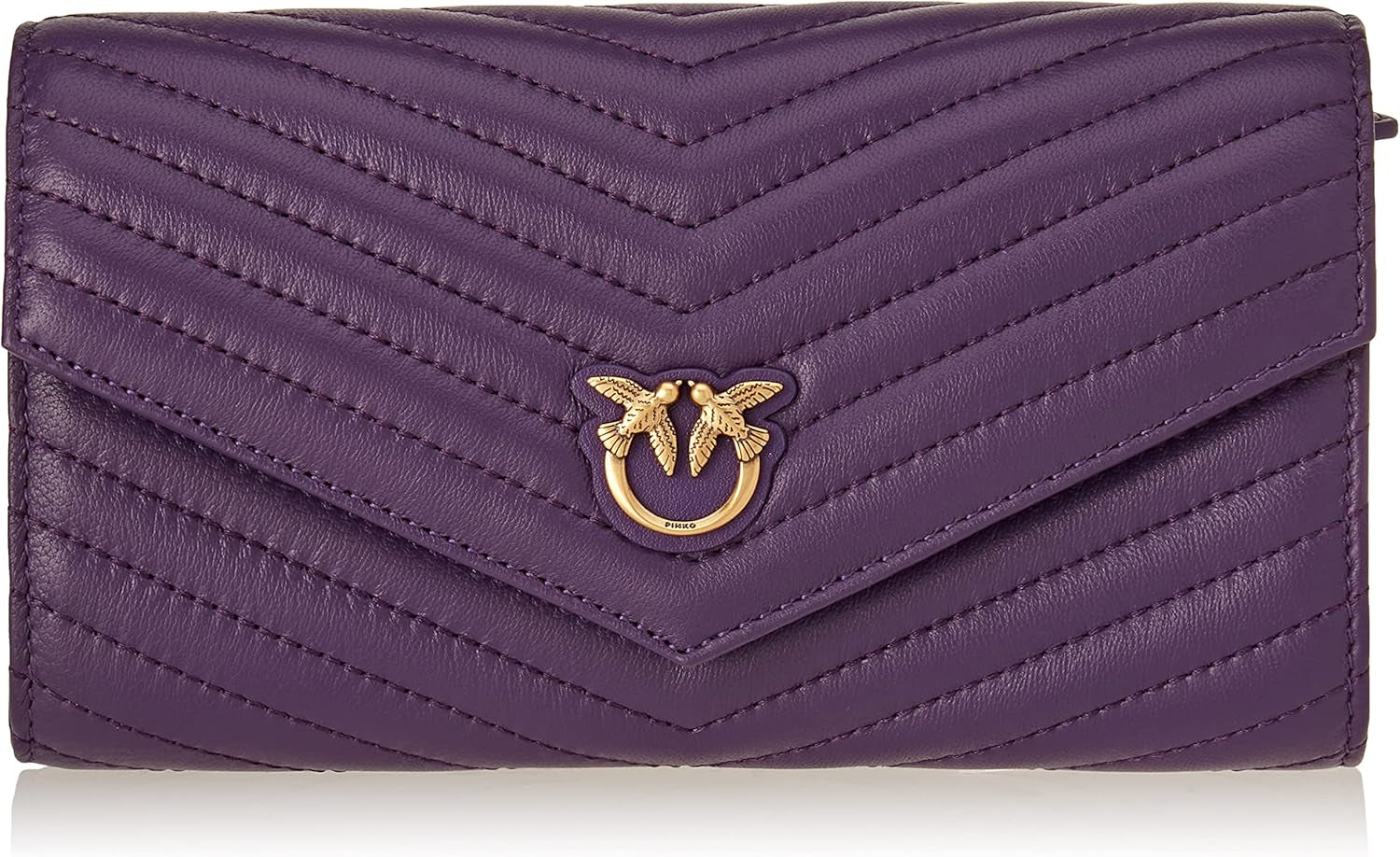 Pinko Ladies Compact Wallet L Sheep Nappa C Portofel accesorii de călătorie Portofel Femei Naty Shop Ay4Q_Mult.Orange/Viola-Antique Gol Lungime di 19Cm