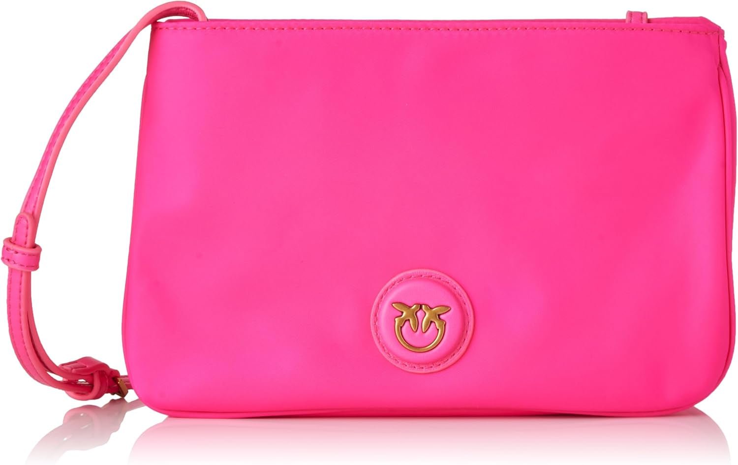 Pinko Ladies Recycled Gate Flat HORIZONTAL REPEATED Genti Femei Naty Shop N17Q_Pink Pinko-Antique Gold