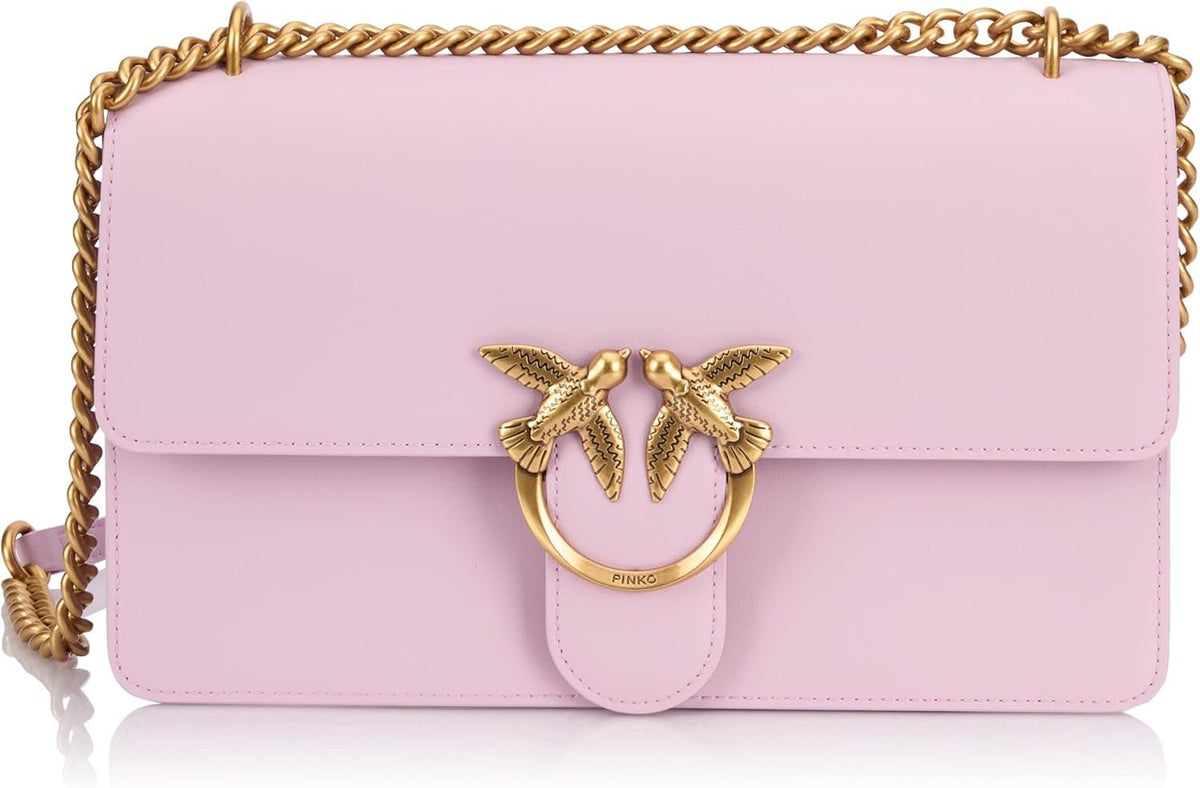 Pinko Love One Classic Dc geantă din piele de vițel, wgq_lilac- aur antic Genti Femei Naty Shop Titlu implicit