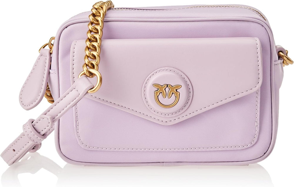 Pinko Nyllo Gate Camera CASE Reciclat NYLO Genti Femei Naty Shop Y48Q_Tulip violet- aur antic