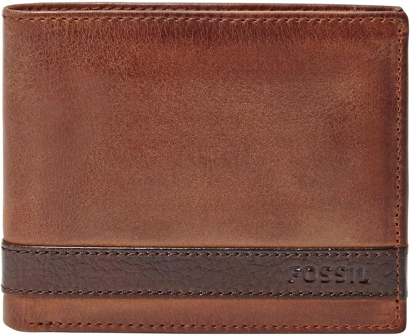 Portofel Fossil pentru bărbați Quinn, - 100% piele bifold maro 11,5 cm L x 2 cm l x 9 cm H ML3644200 Portofel Barbati Naty Shop Maro