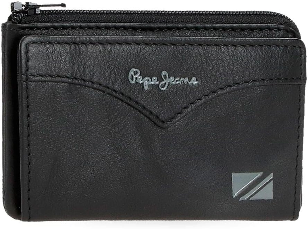 Portofel jachetă Pepe Jeans cu suport pentru carduri, mărime unică Portofel Barbati Naty Shop Negru