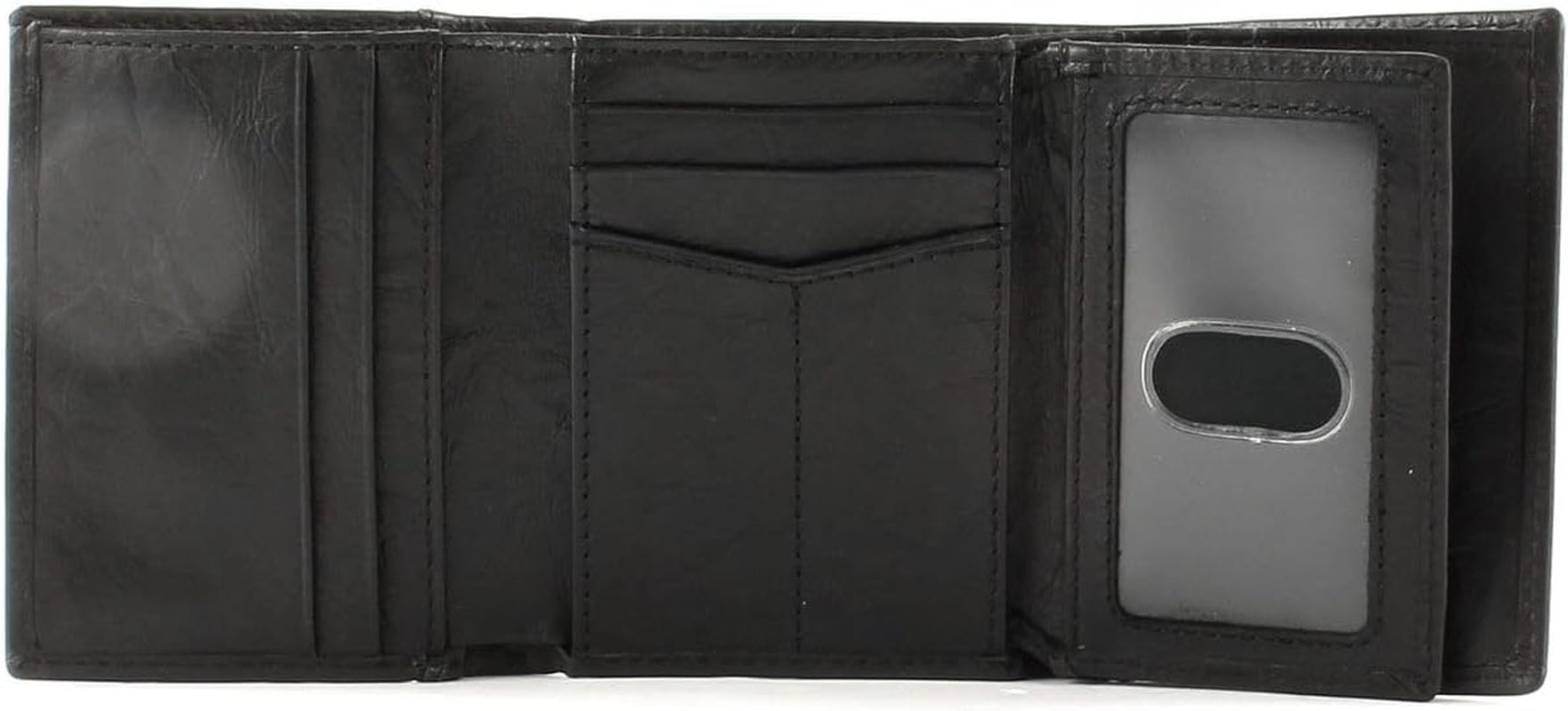 Portofel trifold din piele Neel pentru bărbați Fossil 8,255 cm L x 1,905 cm l x 10,16 cm H Portofel Barbati Naty Shop