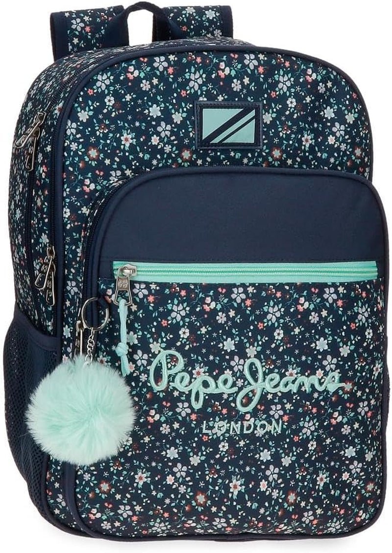 Rucsac școlar Pepe Jeans Alenka cu troler, albastru, 30 x 40 x 12 cm, poliester, 14,4 l, albastru, rucsac școlar cu troler Rucsacuri si ghiozdane premium Naty Shop Schulrucksack