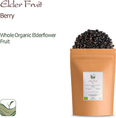 Sambuca neagră organică de soc - fructe de sambucus întregi - fructe de soc Produse deshidratate Naty Shop